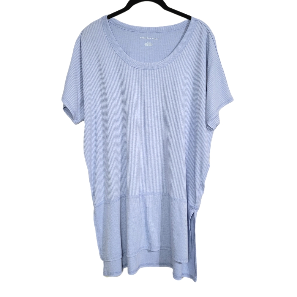 American Eagle Oversized Split Hem Top - image 1